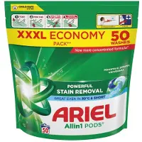Ariel All-in-1 Pods Mountain Spring pyykinpesukapselit, 50 kpl
