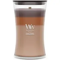 Woodwick Trilogy Radiant Cashmere tuoksukynttilä sisältää puusydämen 610 g