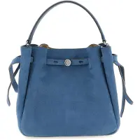 Tory Burch Romy Nubuck Bucket Bag - Blue - ONE SIZE