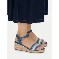 Tommy Hilfiger Mid Wedge Espad Webbing - Blue - 41