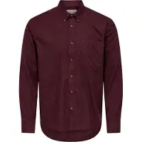 Only & Sons Onsjupiter Reg Fit Ls Shirt Noos - Burgundy - M