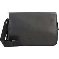 Greenburry Pure Black Crossbody-laukku Nahka 25 cm Musta
