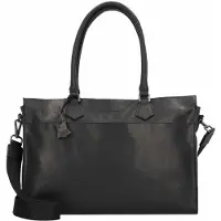 Greenburry Pure Black Olkalaukku Nahka 40 cm Kannettavan tietokoneen taskun syvyys Musta