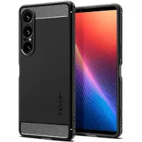 Spigen Sony Xperia 1 VII Rugged Armor TPU-Kotelo - Musta