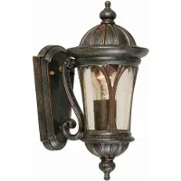 Elstead Lighting New england NE1-S -ulkoseinävalaisin,19,5 x 16,5 x 35 cm, E27, ruskea / kirkas läpinäkyvä
