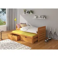 ADRK Furniture Lasten sänky Tomi, 90x200 cm, ruskea