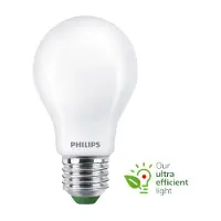 Philips Erittäin tehokas A-luokan LED-lamppu - - 60 W - E27-jalusta - Lämmin valkoinen 2700K - Hummettu - Lasi
