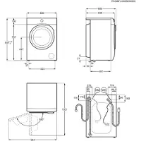 Electrolux EWI742LX6G 700 SteamCare kuivaava pesukone, musta