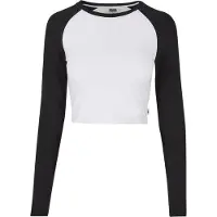 Urban Classics Organic Cropped Retro Baseball Pitkähihainen Paita