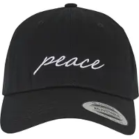 Mister tee Lippalakki 'Peace' musta / valkoinen