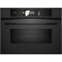 Bosch 8 Sarjan Kalusteisiin sijoitettava kompaktiuuni mikroaaltotoiminnolla CMG978NM1 (musta)