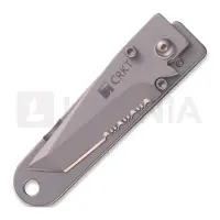 CRKT K.I.S.S. 5510, Bead Blasted 420J2, Stainless Steel partially serrated pocket knife, Ed Halligan design