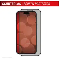Displex 02016, Apple, iPhone 16, Asennus kuivana, Likaa hylkivä, Iskunkestävä, Naarmuuntumisenkestävä, Musta, Läpinäkyvä, 1 kpl