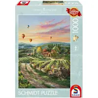 Sonstige Verlage Spiele Thomas Kinkade Studios Games Zestaw puzzli artystycznych Spokojna winnica 1000 elementów premium 69,3 x 49,3 cm (57366)