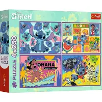 Trefl DISNEY STITCH Palapelisetti, 4x250 palaa