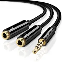 UGREEN Jack 3.5mm - Jack 3.5mm x2 cable 0.2m black (30620)