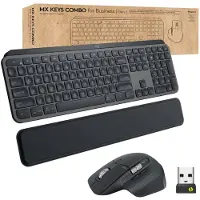 Logitech MX Keys Combo for Business - Näppäimistö- ja hiirisarja - taustavalaistu - langaton - Bluetooth LE - QWERTY - UK - grafiitti