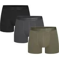 Urberg Men's Isane 3-pack Bamboo Boxers Grey/Black/Green Alusvaatteet Grey/black/green S