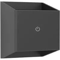 Eglo Tressanti edge 2,9W LED 3000K 280lm IP44 musta ladattava ulkoseinävalaisin