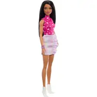 Barbie Fashionistas doll skirt pink and metallic