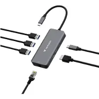 Verbatim 3.2 Gen1 6-in-1 USB-C -telakka, harmaa