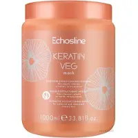 Echos Line Keratin veg Mask tehoravitseva naamio kuiville ja huokoisille hiuksille sisältää aminohappoja 1000 ml
