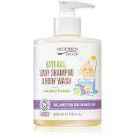 WoodenSpoon Natural shampoo ja suihkugeeli lapsille tuoksuu laventelille 300 ml