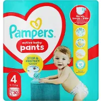 Pampers Pants Size 4 kertakäyttöiset housuvaipat 9 – 15 kg 30 kpl