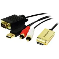 Logilink HDMI-VGA-AUDIO-KAAPELI 2M MUSTA
