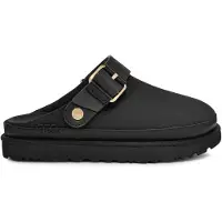 Ugg for woman. 1169590 Goldenstar Villa Leather Clogs black (39), Flat, Buckle, Casual