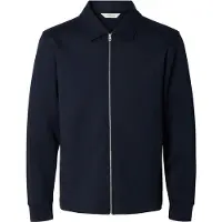Selected Slmtom Soft Full Zip Sweat Noos - Navy - M