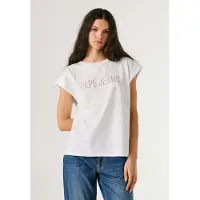 Pepe Jeans for woman. PL5000164 Mirari T-shirt white (S), Casual, Cotton, Sleeveless / Straps