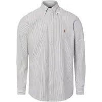 Ralph Lauren Custom Fit Striped Oxford Shirt - Brown - S