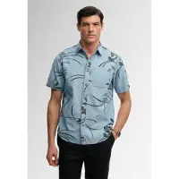 Superdry Vintage Loom S/S Shirt - Blue - XXL