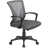 24.Se Ergonominen toimistotuoli harmaa verkkokankaalla – säädettävä työtuoli pyörillä, 136 kg kantavuus