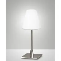 FABAS LUCE Pöytävalaisin Lucy, himmennettävä, Kromi/hopea, Makuuhuone, Metalli, Moderni