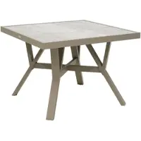 Brafab Samvaro pöytä 90x90 cm lasilevy mukana Khaki