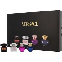 Versace Pour Femme Miniature Dylan Blue + Dylan Purple + Bright Crystal + Crystal Noir Gift Set, 4x5ml