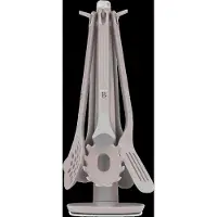 Berlinger Haus 6 Pcs Kitchen Tool Set With Stand, Silicone, Matt Taupe - Beige - ONE SIZE
