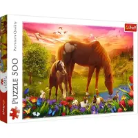 Trefl Horses in the Meadow 500p palapeli