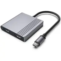 Cablexpert A-CM-COMBO3-04 USB Type-C 3-in-1 moniporttinen sovitin (2x USB-portti + 2x HDMI + PD), avaruudenharmaa