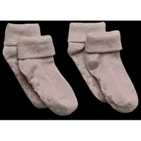 Minymo Baby Rib Sock W. Abs (2-Pack) - Brown - 23\26
