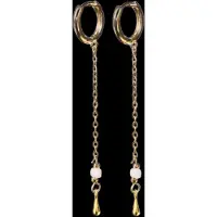 Timi Of Sweden Alda - Chain Hoop Earrings Drop - Gold - ONE SIZE