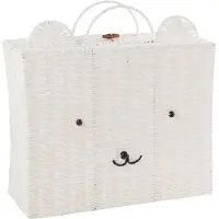 J-Line Basket Suitcase Synthetic White Large - White - ONE SIZE