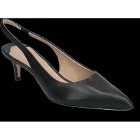 Ralph Lauren Lolah Burnished Leather Slingback Pump - Black - 41