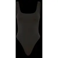 Gina Tricot Square Neck Body - Brown - S