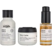 L'Oréal Serie Expert Metal Detox lahjasetti värjätyille ja vaurioituneille hiuksille