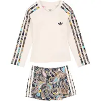 Adidas Originals Slim Crop 3 Stripes Long Sleeve Top Regular Wrap Skort Aseta