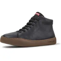 Camper for woman. K400422-030 Peu Touring black leather sneakers (39), Flat, Laces, Casual