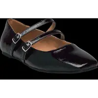 Bianco Biarose Karré Double Mary Jane Flat Faux Leather - Black - 39